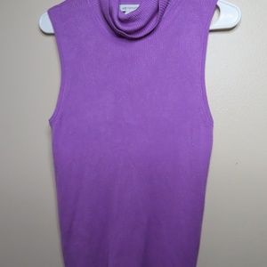 Lovely Purple Turtle Neck Knitted Top